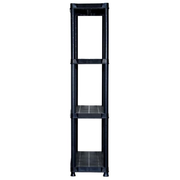 Lagerregal 4-Tier Schwarz 61x30,5x130 cm Kunststoff 
