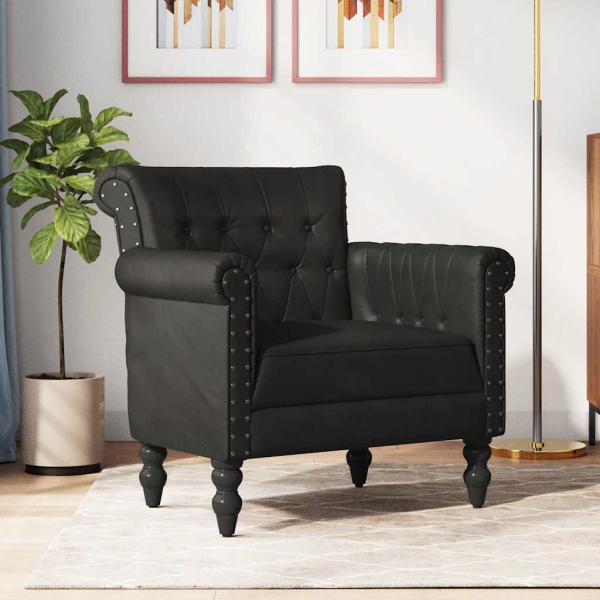 Sessel Schwarz Echtes Ziegenleder 