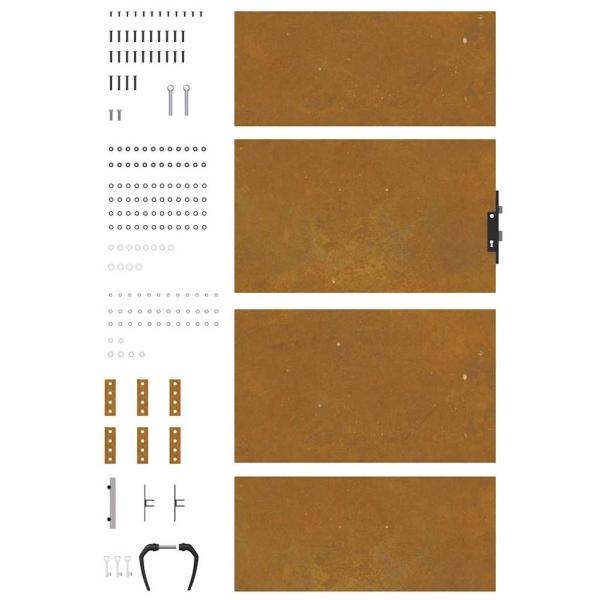 Gartentor 85x200 cm Cortenstahl