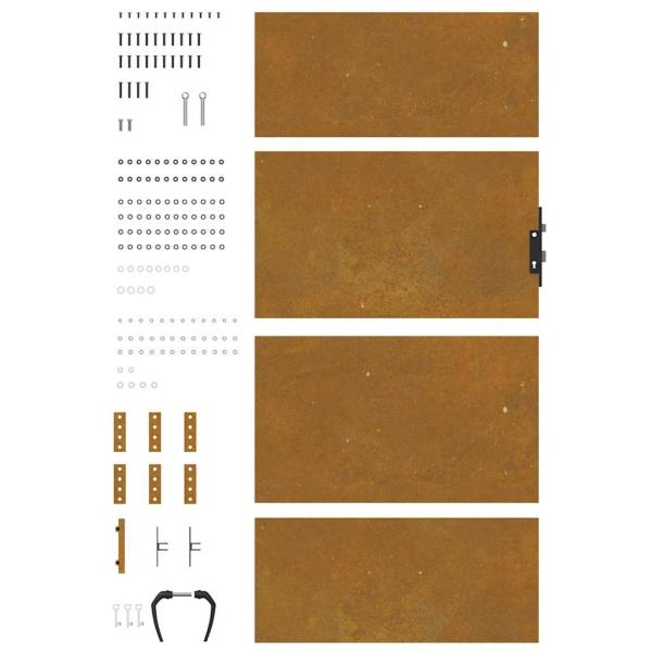 Gartentor 85x200 cm Cortenstahl