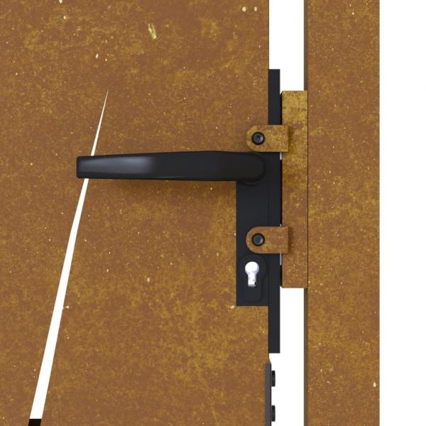 Gartentor 105x130 cm Cortenstahl Gras-Design