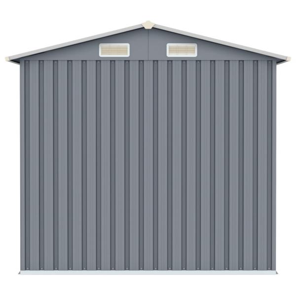 Gerätehaus Grau 205x129x183 cm Verzinkter Stahl  