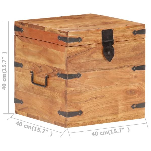 Truhe 40x40x40 cm Akazie Massivholz