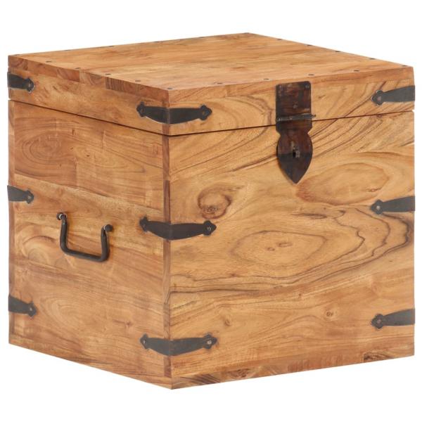 Truhe 40x40x40 cm Akazie Massivholz