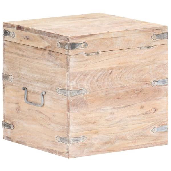 Truhe 40x40x40 cm Akazie Massivholz