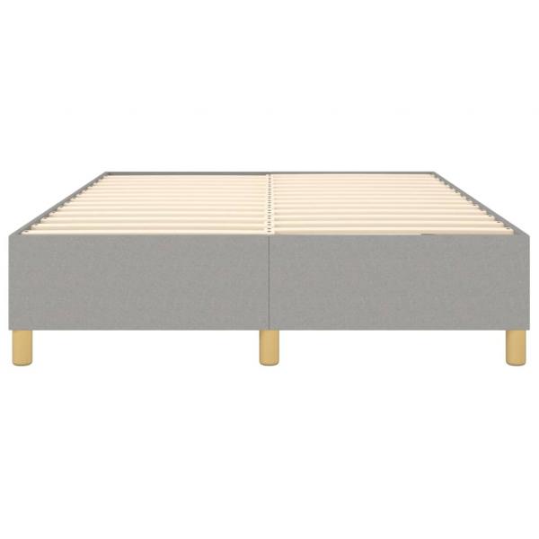 Bettgestell Hellgrau 140x190 cm Stoff