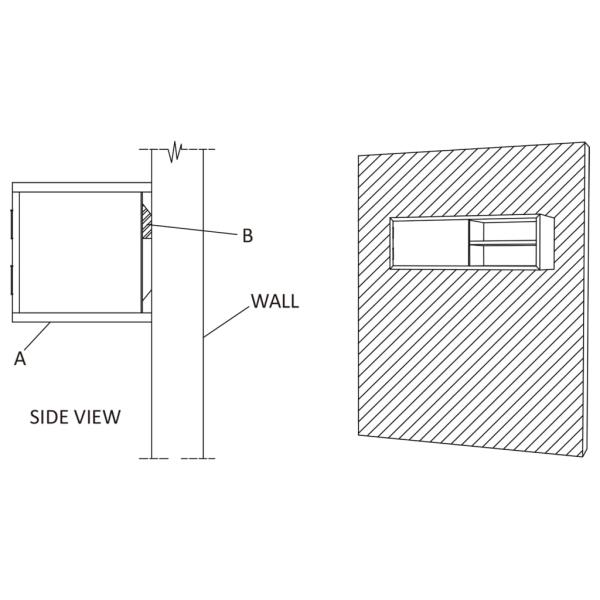 Wand-TV-Schrank 90x30x30 cm Teak Massivholz