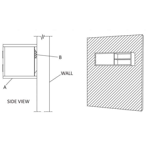 Wand-TV-Schrank 90x30x30 cm Teak Massivholz