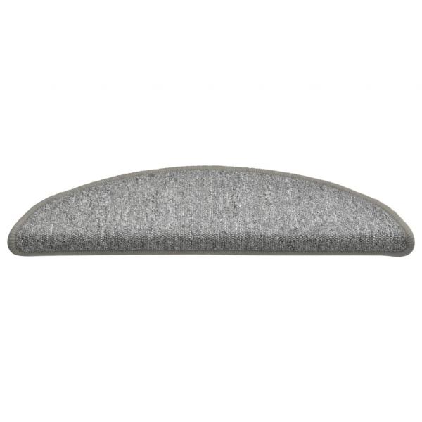 Treppenmatten 15 Stk. Hellgrau 56x17x3 cm