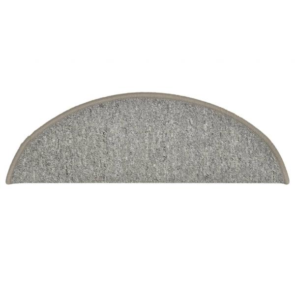 Treppenmatten 15 Stk. Hellgrau 56x17x3 cm