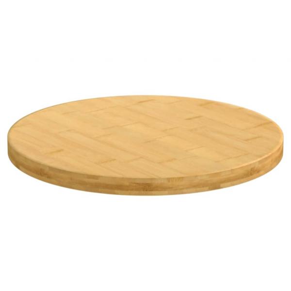 Tischplatte Ø50x2,5 cm Bambus