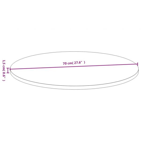 Tischplatte Ø70x1,5 cm Bambus