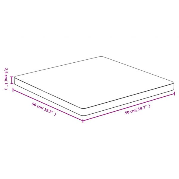 Tischplatte 50x50x2,5 cm Bambus