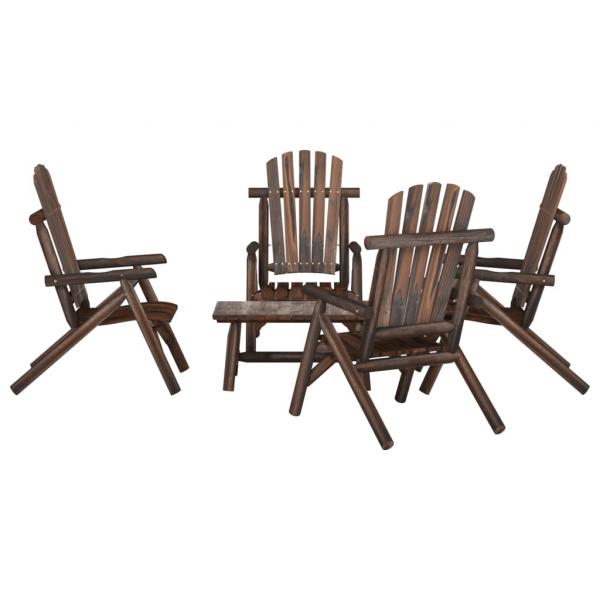 ARDEBO.de - 5-tlg. Garten-Lounge-Set Massivholz Fichte