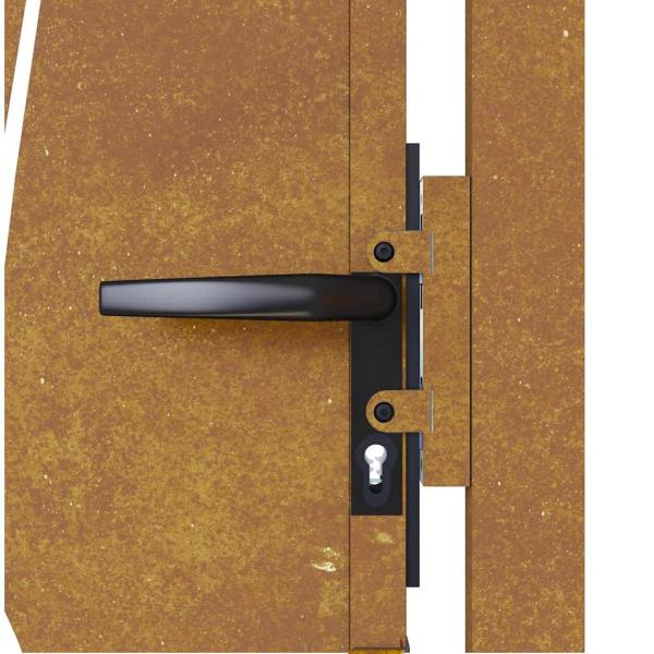 Gartentor 105x155 cm Cortenstahl Gras-Design