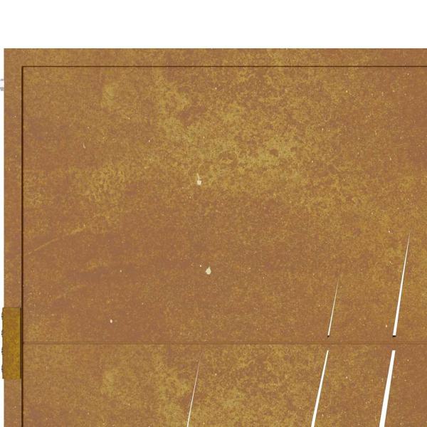Gartentor 105x205 cm Cortenstahl Gras-Design