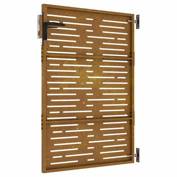 Gartentor 85x125 cm Cortenstahl Quadratisches Design