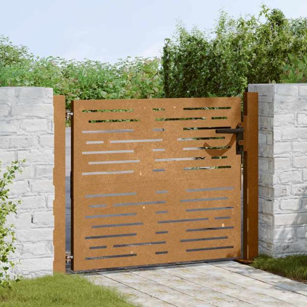 Gartentor 105x105 cm Cortenstahl Quadratisches Design