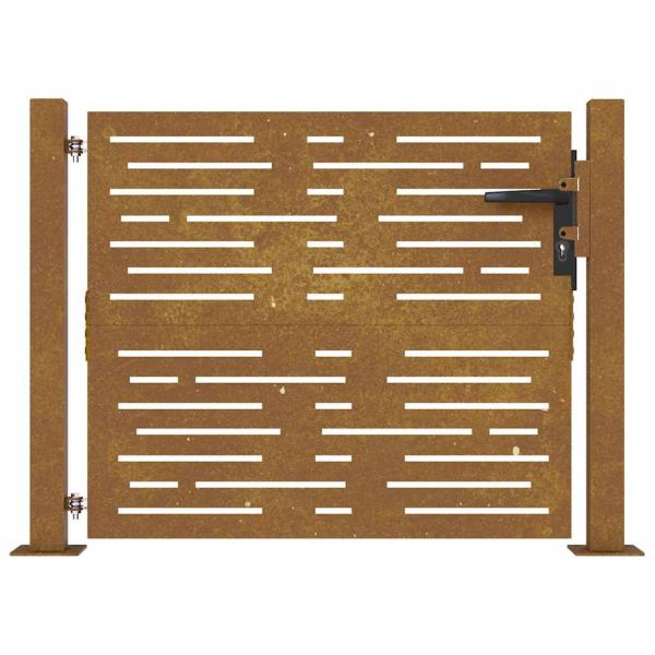 Gartentor 105x105 cm Cortenstahl Quadratisches Design