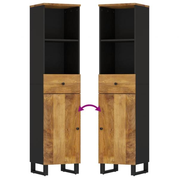 Badschrank 38x33x160 cm Massivholz Mango