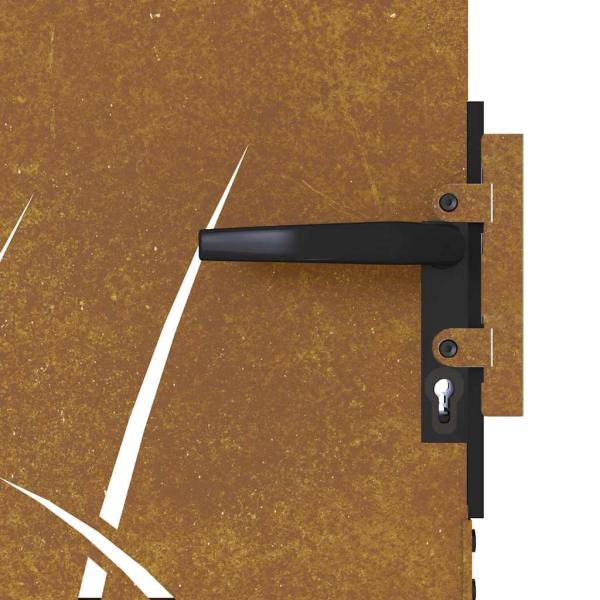 Gartentor 85x150 cm Cortenstahl Gras-Design