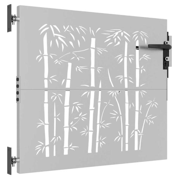 Gartentor 85x100 cm Cortenstahl Bambus-Design