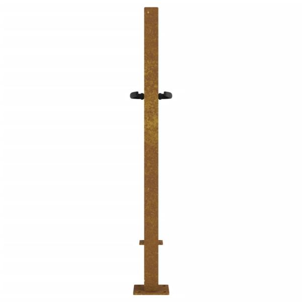 Gartentor 105x105 cm Cortenstahl Bambus-Design
