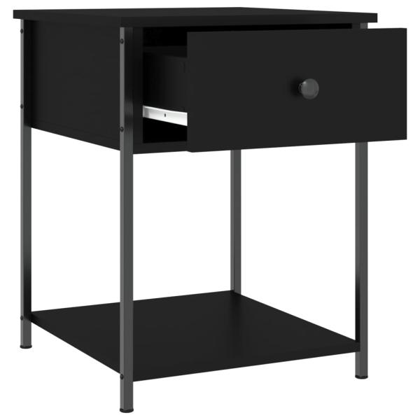 Nachttisch Schwarz 44x45x58 cm Holzwerkstoff