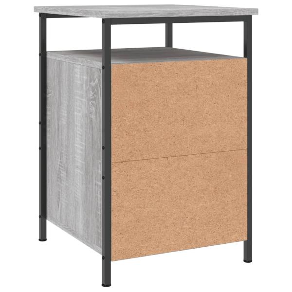 ARDEBO.de - Nachttisch Grau Sonoma 40x42x60 cm Holzwerkstoff
