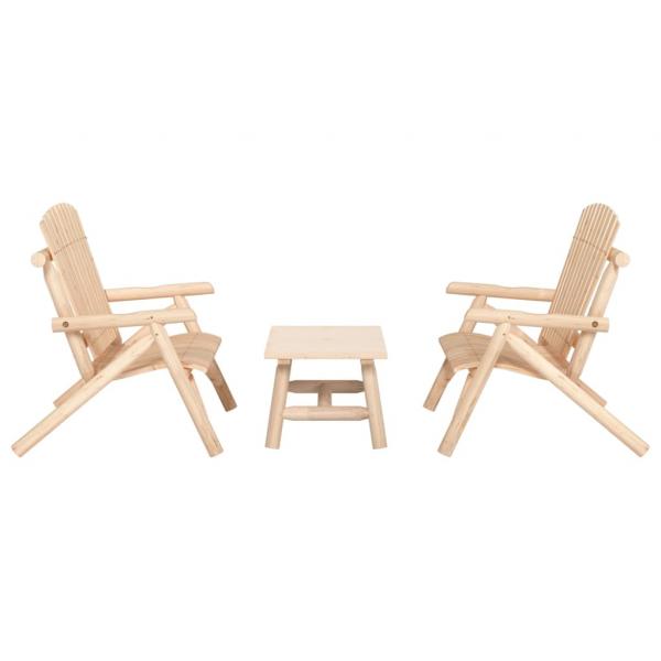 ARDEBO.de - 3-tlg. Garten-Lounge-Set Massivholz Fichte