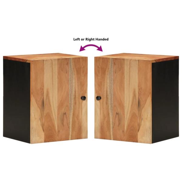 Bad-Wandschrank 38x33x48 cm Massivholz Akazie