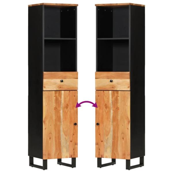 Badschrank 38x33x160 cm Massivholz Akazie