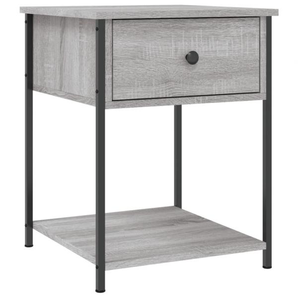 ARDEBO.de - Nachttisch Grau Sonoma 44x45x58 cm Holzwerkstoff