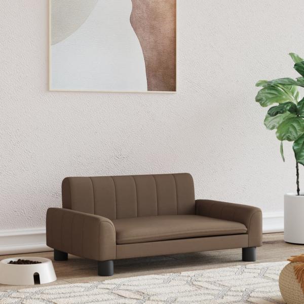 ARDEBO.de - Hundebett Braun 70x45x30 cm Stoff