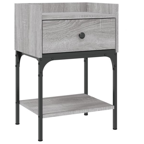 Nachttisch Grau Sonoma-Eiche 40,5x31x60 cm Holzwerkstoff