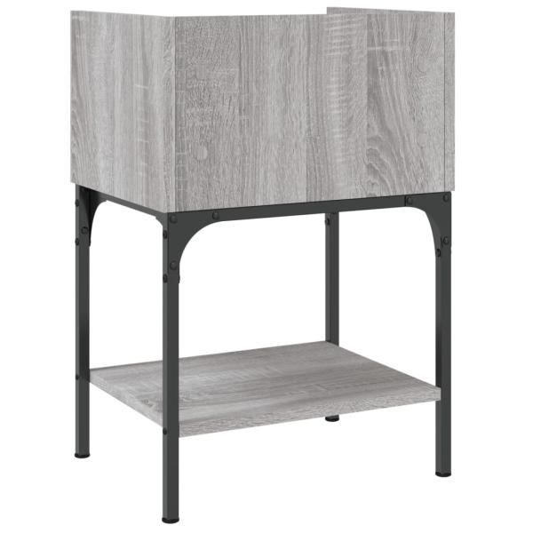 Nachttisch Grau Sonoma-Eiche 40,5x31x60 cm Holzwerkstoff