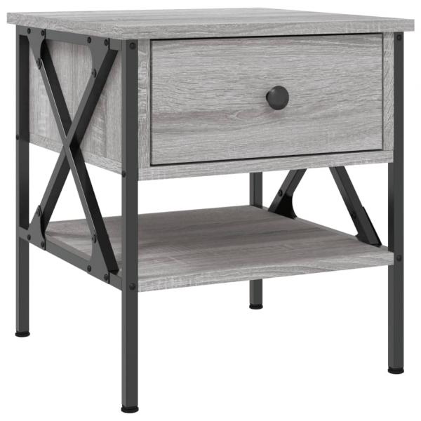 Nachttisch Grau Sonoma-Eiche 40x42x45 cm Holzwerkstoff