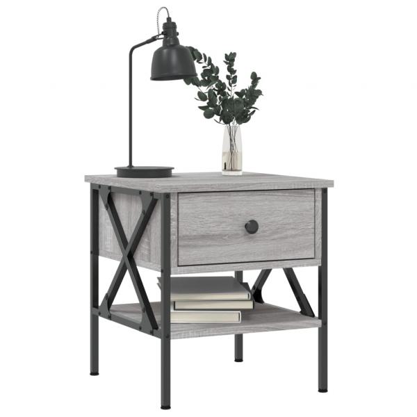Nachttisch Grau Sonoma-Eiche 40x42x45 cm Holzwerkstoff
