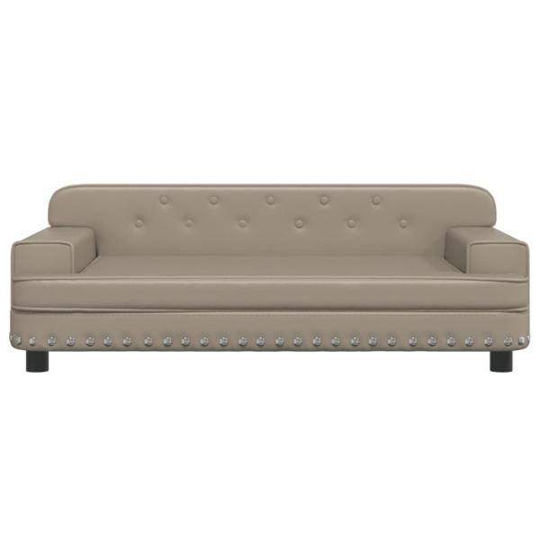 Hundebett Cappuccino-Braun 90x53x30 cm Kunstleder