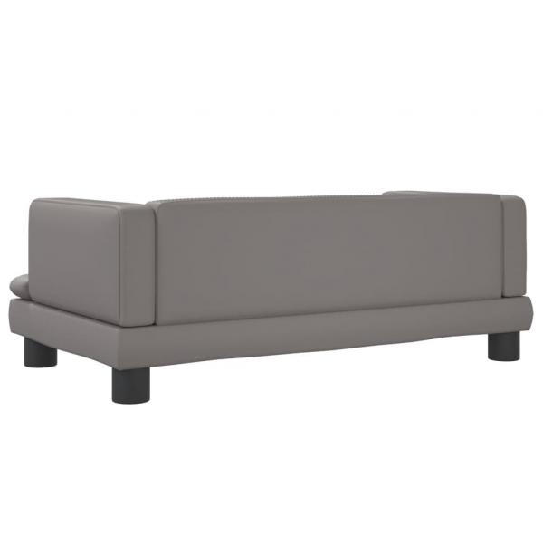 Hundebett Grau 80x45x30 cm Kunstleder