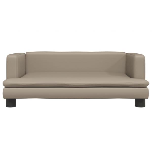 Hundebett Cappuccino-Braun 80x45x30 cm Kunstleder