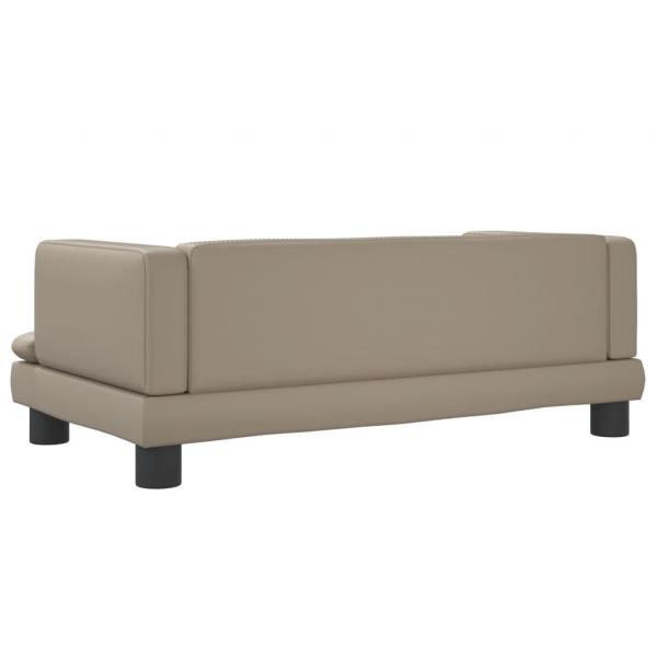 Hundebett Cappuccino-Braun 80x45x30 cm Kunstleder