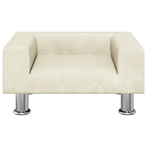 Hundebett Creme 50x40x26,5 cm Samt