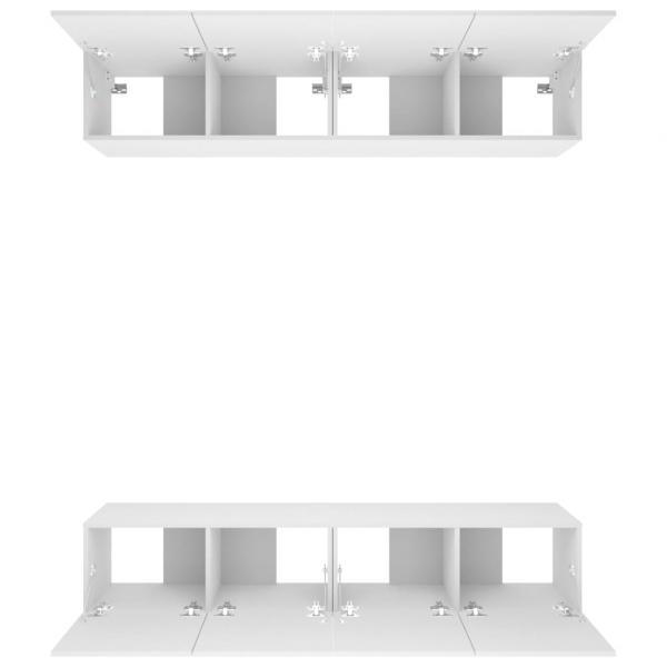 TV-Schränke 4 Stk. Weiß 80x30x30 cm Holzwerkstoff