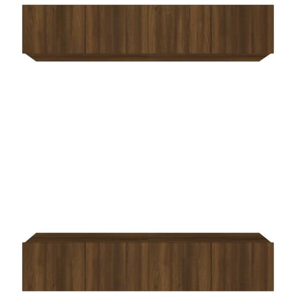 TV-Schränke 4 Stk. Braun Eichen-Optik 80x30x30 cm Holzwerkstoff