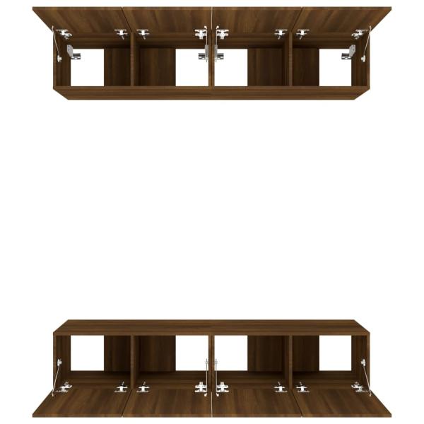 TV-Schränke 4 Stk. Braun Eichen-Optik 80x30x30 cm Holzwerkstoff