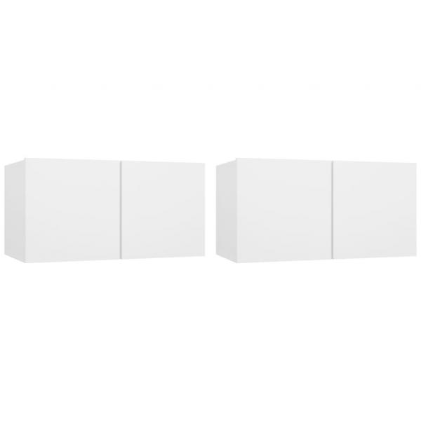 4-tlg. TV-Schrank-Set Weiß Holzwerkstoff