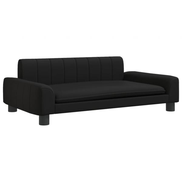 Hundebett Schwarz 90x53x30 cm Kunstleder