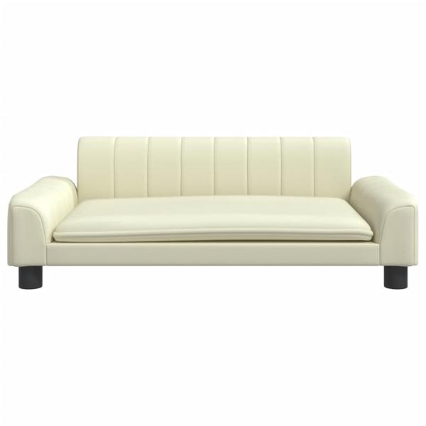 Hundebett Creme 90x53x30 cm Kunstleder