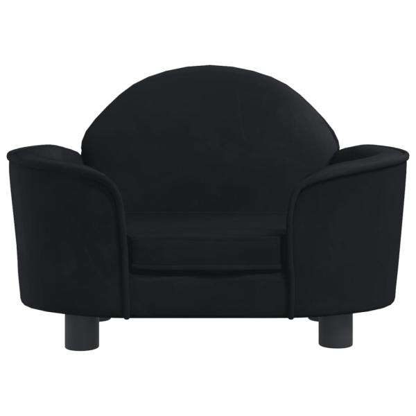 Hundebett Schwarz 66x40x45 cm Samt